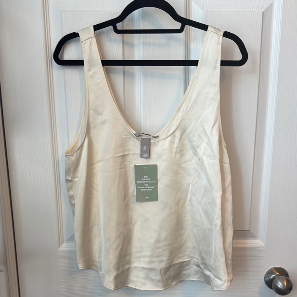 H&M Cream Relaxed Tank Top